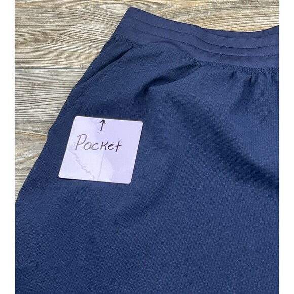 Under Armour Loose Shorts Men's Navy Blue Elastic Waist Drawstring Gym XXL 39/9 - Picture 4 of 12